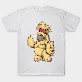 Kawaii silk chicken with braid - Silkie chicken T-Shirt